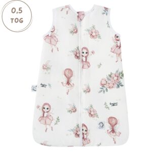 Bonjour Cherie Śpiworek Letni Do Spania 0,5 TOG, 0-6 M, Wróżki