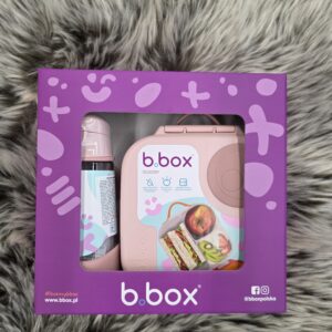 B.BOX ZESTAW BUTELKA Z USTNIKIEM + MINI LUNCHBOX RÓŻOWY