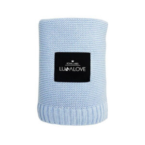 LULLALOVE KOC BAMBUSOWY 80X100CM BABY BLUE